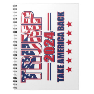 Caderno Espiral Trump-2024-Take-America-Back