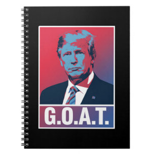 Caderno Espiral Trump GOAT Eleição 2024 Republicano Vintage