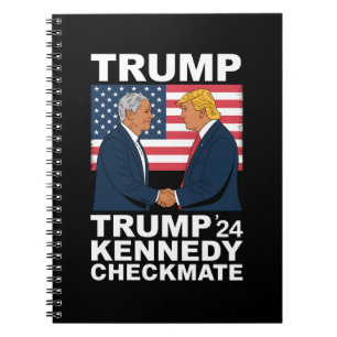 Caderno Espiral Trump Kennedy Xeque-Mate 2024 Voto Trump Kennedy