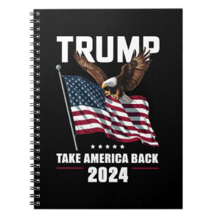Caderno Espiral Trump Leve a América de Volta Eleição Americana 20