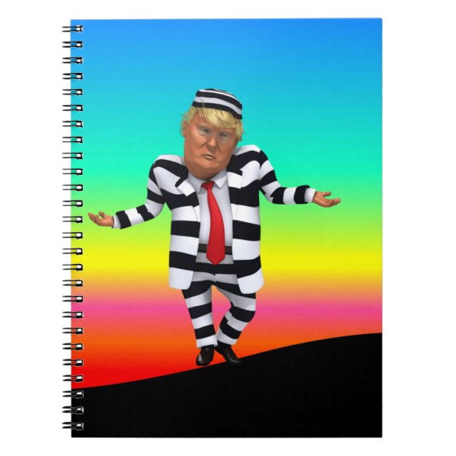Caderno Espiral Trump no Visto prisional (Frente)