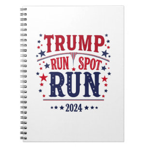 Caderno Espiral Trump Run Spot Executar Debate Sobre Eleições Engr
