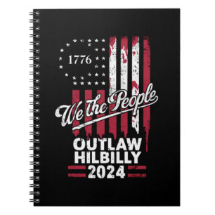 Caderno Espiral Trump Vance 2024 Donald Trump Fora da Lei Hillbill