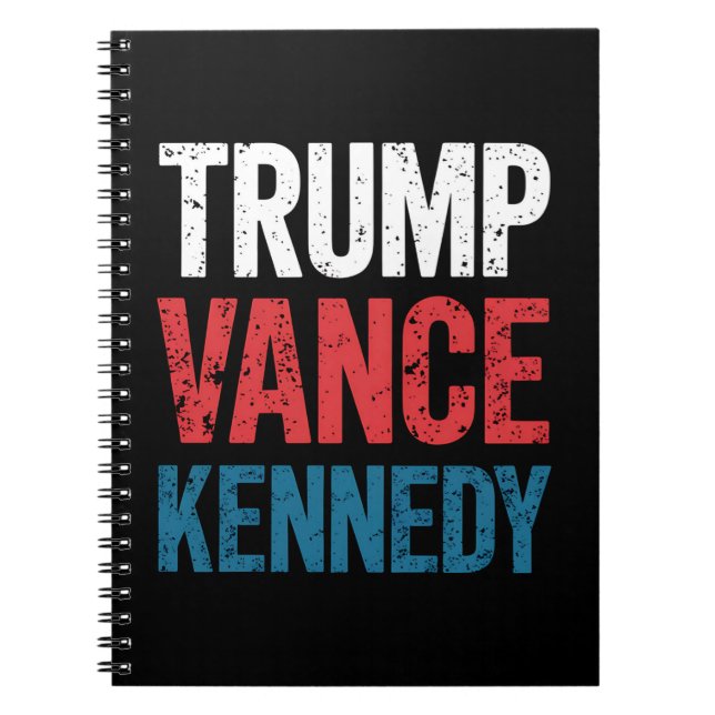 Caderno Espiral Trump Vance Kennedy 2024 Eleição (Frente)