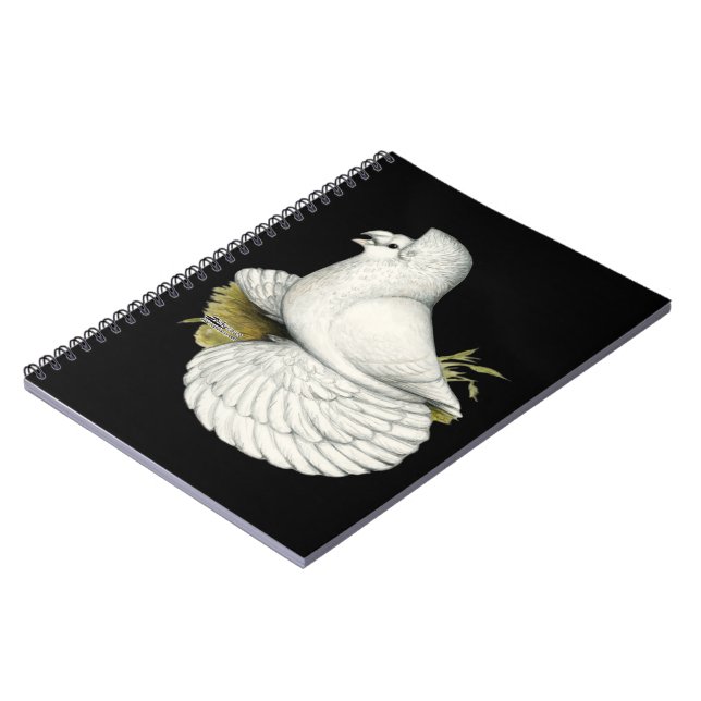 Caderno Espiral Trumpeter Pigeon White (Left Side)