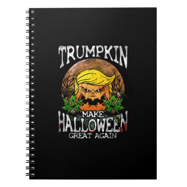Caderno Espiral Trumpkin Faça Excelente De Halloween Novamente Pre (Frente)