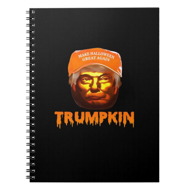 Caderno Espiral Trumpkin Faz Excelente De Halloween De Novo Lama (Frente)