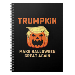 Caderno Espiral Trumpkin Faz Excelente De Halloween Novamente - Bo