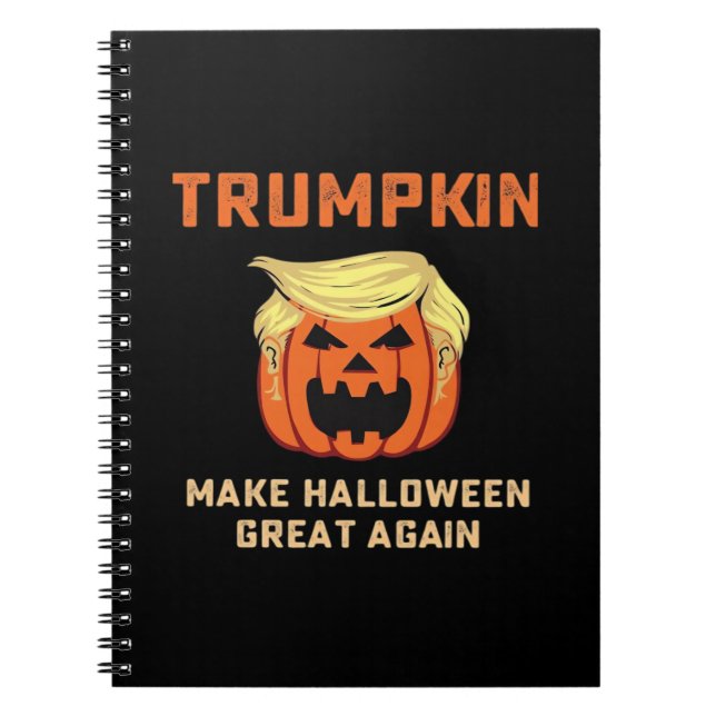 Caderno Espiral Trumpkin Faz Excelente De Halloween Novamente - Bo (Frente)