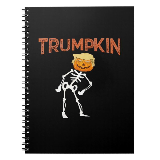 Caderno Espiral Trumpkin Halloween Engraçado Clássico (Frente)
