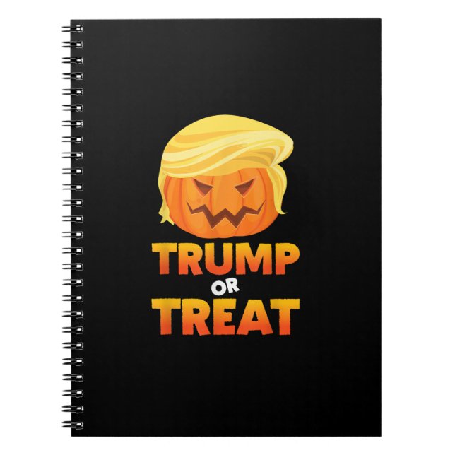 Caderno Espiral Trumpkin Ou Tratar O Figurino De Halloween De Trum (Frente)