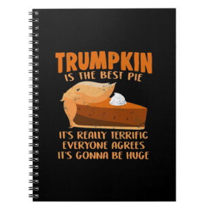 Caderno Espiral Trumpkin Pie Funny Design - Festa de Ação de Graça