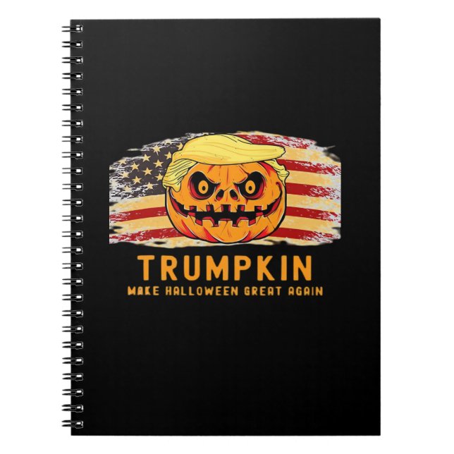 Caderno Espiral Trumpkin Torna O Excelente De Halloween Novamente  (Frente)