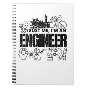 Caderno Espiral Trust Me I'm An Engineer Funny Engineering Gifts