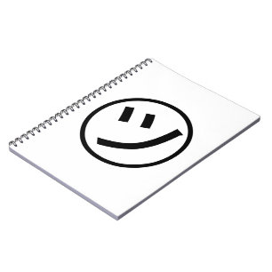 Caderno Espiral ㋡ Tsu Kana Katakana sorrindo Emoji / Emoticon