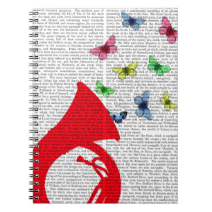 Caderno Espiral Tuba com borboletas