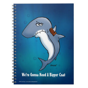 Caderno Espiral Tubarão Engraçado Precisa de um Casaco Maior