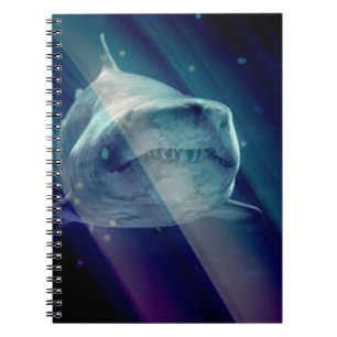 Caderno Espiral Tubarão Submarino Místico