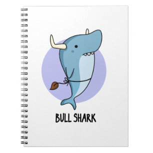 Caderno Espiral Tubarão-Touro Engraçado