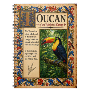 Caderno Espiral Tucano, Arte do Bestiário Medieval