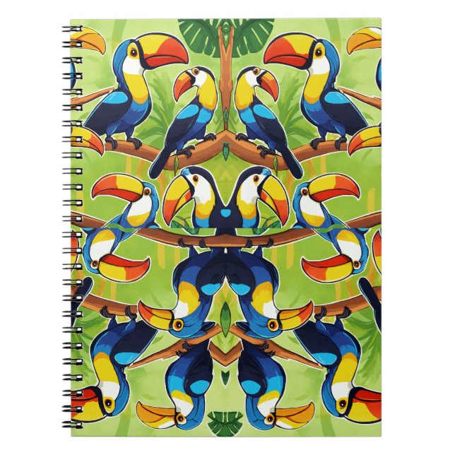 Caderno Espiral tucanos de animação (Frente)