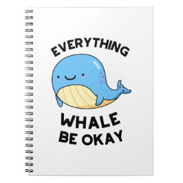 Caderno Espiral Tudo Baleia Ficar Bem Piada de Baleia Engraçada