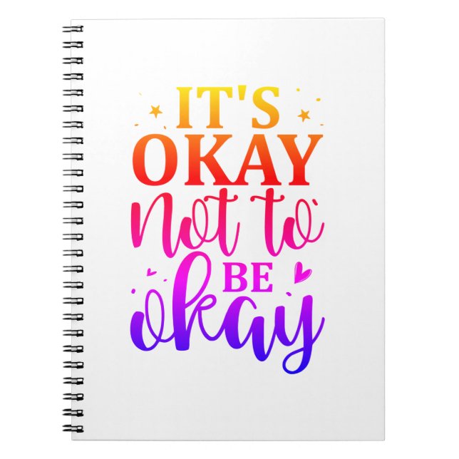 Caderno Espiral Tudo bem não ficar bem (Frente)