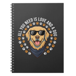 Caderno Espiral Tudo O Que Você Precisa É Amor E Um Cachorro_1