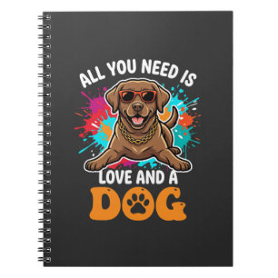 Caderno Espiral Tudo o que Você Precisa É Amor e um Gráfico de Cac