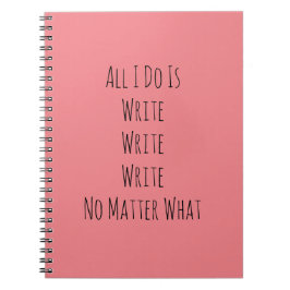 Caderno Espiral Tudo Que Eu Faço É Escrever