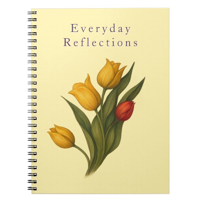 Caderno Espiral Tulip Floral Notebook | Everyday Reflections (Frente)