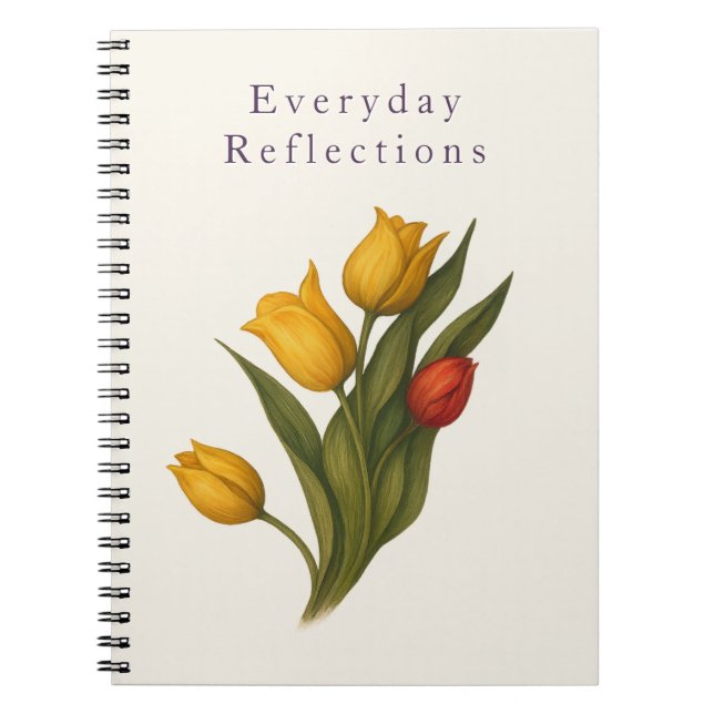 Caderno Espiral Tulip Floral Notebook | Everyday Reflections (Frente)