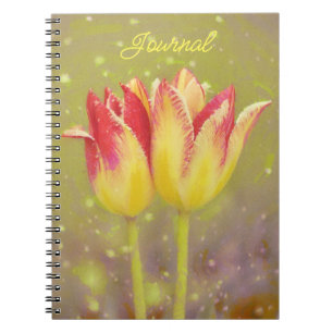 Caderno Espiral Tulip Flores Juntas com o Notebook do Diário de Ar