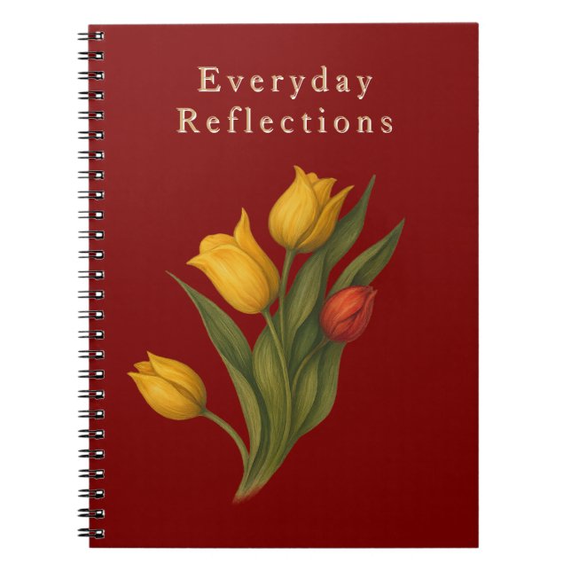 Caderno Espiral Tulip Garden Reflections — Luxe Journal (Frente)