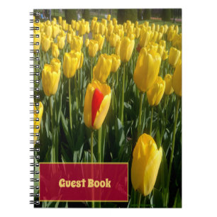 Caderno Espiral Tulipas Amarelas
