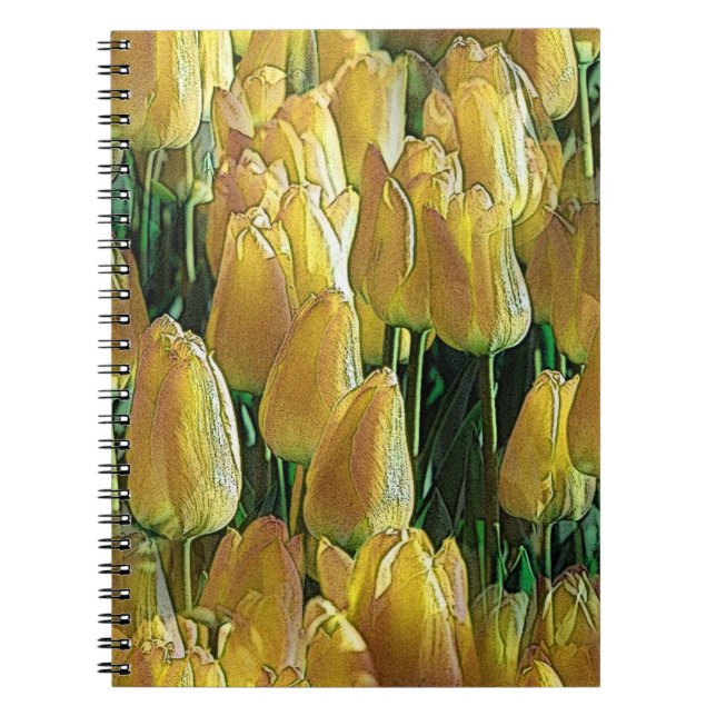 Caderno Espiral Tulipas Amarelas Sunshine (Frente)