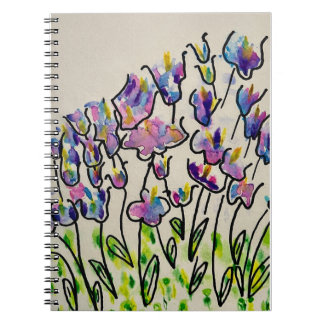 Caderno Espiral Túlipas Coloridas de Primavera Saudação