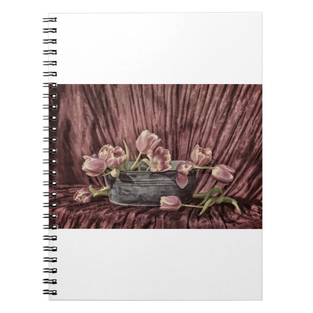 Caderno Espiral Tulipas delicadas (Frente)