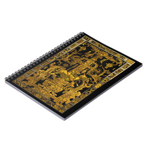 Caderno Espiral Túmulo do Astronauta Palenque Dourado - Paquistão