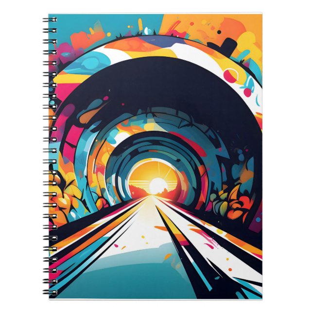 Caderno Espiral Túnel com arte de Grafite (Frente)