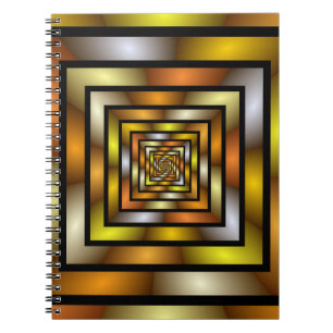 Caderno Espiral Túnel Luminoso - Gráfico Fratural Trippy