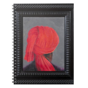 Caderno Espiral Turbante vermelho no cinza 2014 (moldado)