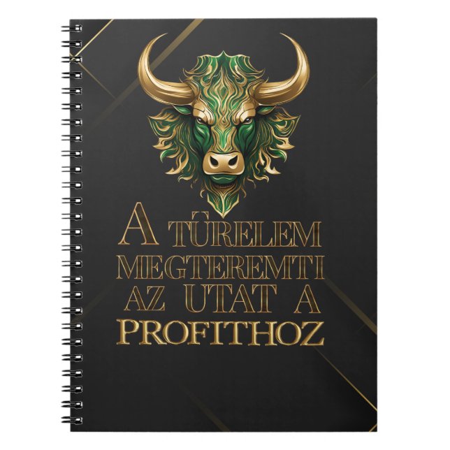 Caderno Espiral Türelem | Motiváció | Mercado Bull (Frente)