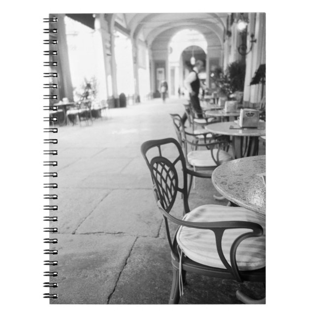 Caderno Espiral Turim Itália, Café e Arcada (Frente)
