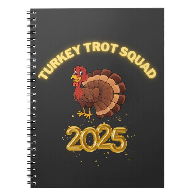 Caderno Espiral Turkey Trot Squad 2025 (Frente)