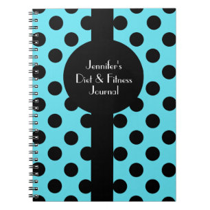 Caderno Espiral Turquesa à moda & Diário feito sob encomenda das