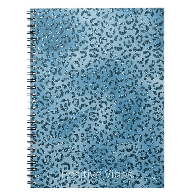 Caderno Espiral Turquesa Azul-Leopardo-Estimulante        (Frente)