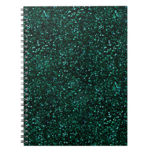 Caderno Espiral Turquesa Escura Primavera Verde-Brilhante-Azul