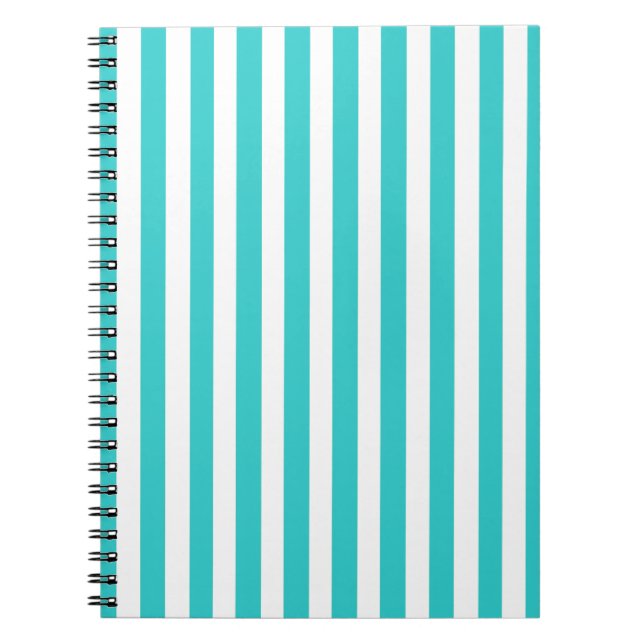 Caderno Espiral Turquesa Moderna Stripes (Frente)