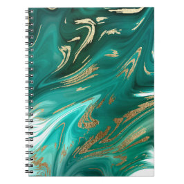 Caderno Espiral Turquoise Marble